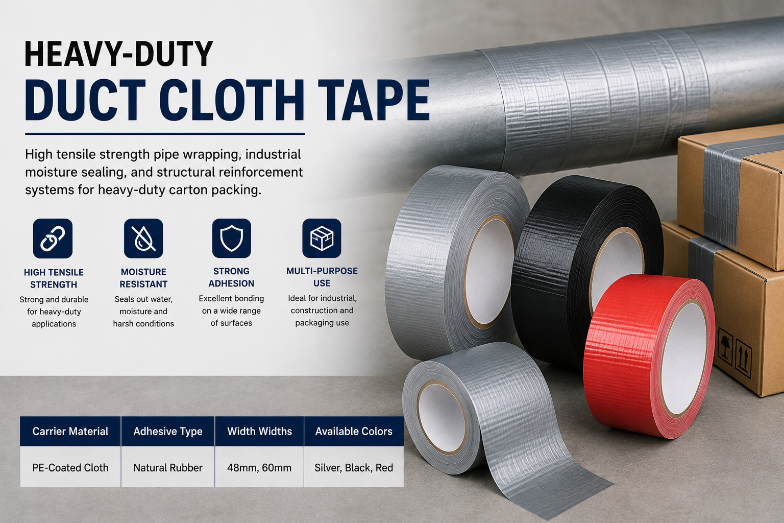 Heavy-Duty Duct Cloth Tape